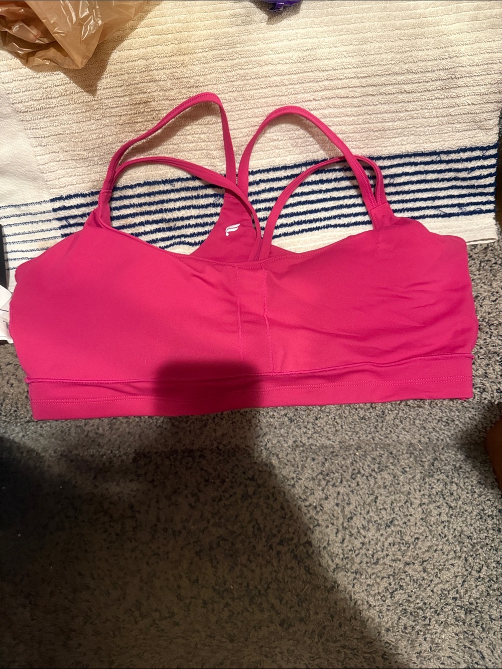 Fabletics Hot Pink Double-Strap Sports Bra